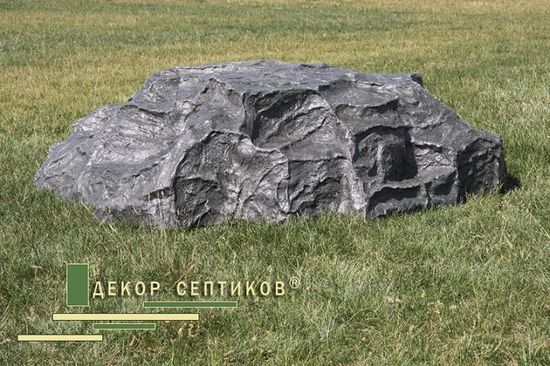 Основное изображение 1 - Декоративная крышка Камень D130/40 Де-Люкс, Серый