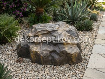 Малое изображение 1 - Декоративная крышка Камень 140x130/50 Люкс, Коричневый