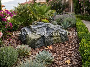 Малое изображение 1 - Декоративная крышка Камень 140x130/50 Люкс, Серый