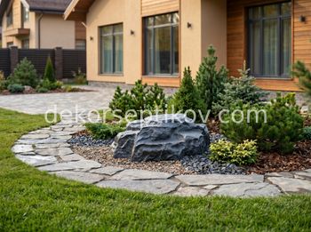 Малое изображение 1 - Декоративная крышка Камень D90/30 Де-Люкс, Серый