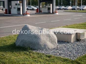 Малое изображение 1 - Декоративная крышка Камень D180/80, Серый