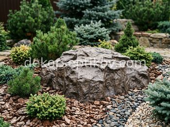 Малое изображение 1 - Декоративная крышка Камень 140x130/50 Де-люкс, Коричневый