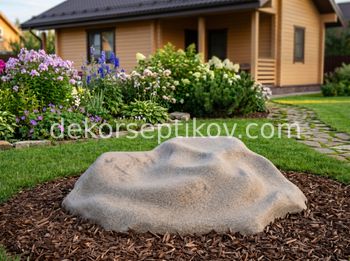 Малое изображение 1 - Декоративная крышка Камень D75/30, Коричневый