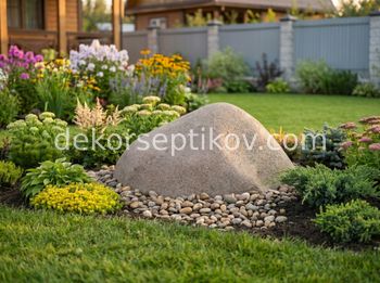 Малое изображение 1 - Декоративная крышка Камень D95/40, Коричневый