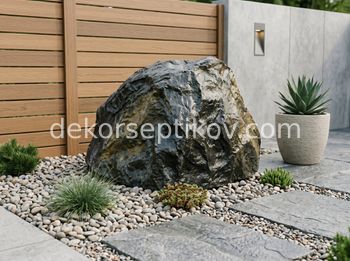 Малое изображение 1 - Декоративная крышка Камень D80/50 Люкс, Серый