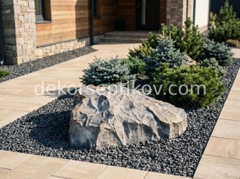 Малое изображение 1 - Декоративная крышка Камень D100/15 Люкс, Серый