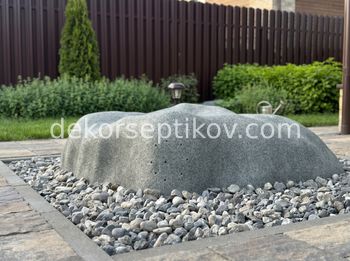 Малое изображение 1 - Декоративная крышка Камень 140x130/50, Серый