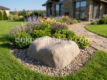 Малое изображение 1 - Декоративная крышка Камень 120х120/35, Коричневый