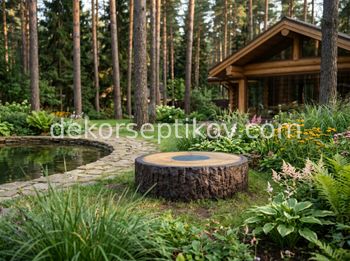 Малое изображение 1 - Декоративная крышка Пень D120/30