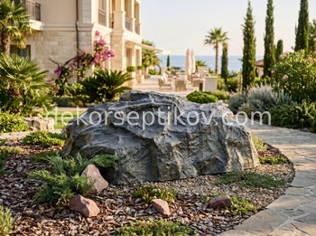 Малое изображение 1 - Декоративная крышка Камень 140x130/50 Де-люкс, Серый