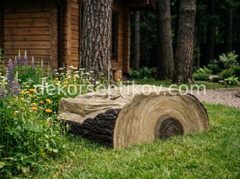 Малое изображение 1 - Декоративная крышка Спил дерева 120x130/30